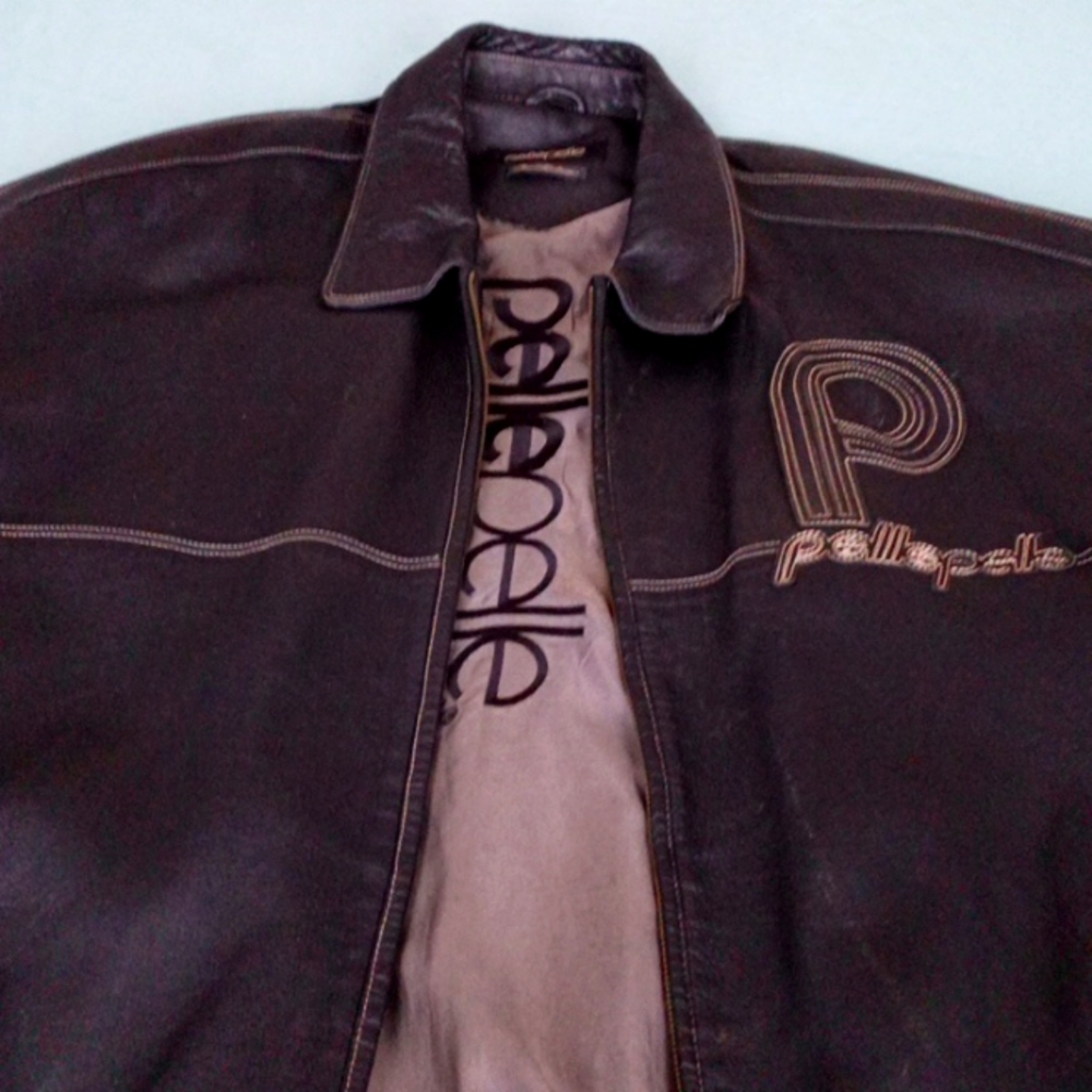 Leather pelle pelle by Mark Buchanan Brown, sz 54.